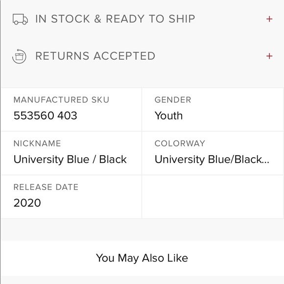 AIR JORDAN 1 LOW GS University Blue / Black - Picture 13 of 15